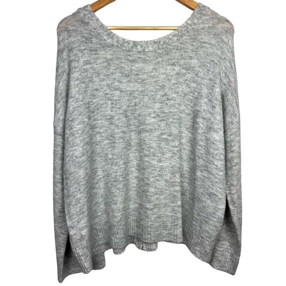 Lightweight Soft Heather Gray Colorful Jeweled Button Up Cardigan XL - Picture 2 of 10